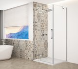 TRINITY CHROME obdĺžniková sprchová zástena 900x1000mm, číre sklo, lavé