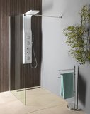 WALK-IN stena na inštaláciu na múr so vzperou, jednodielna, 900x1900mm, sklo číre