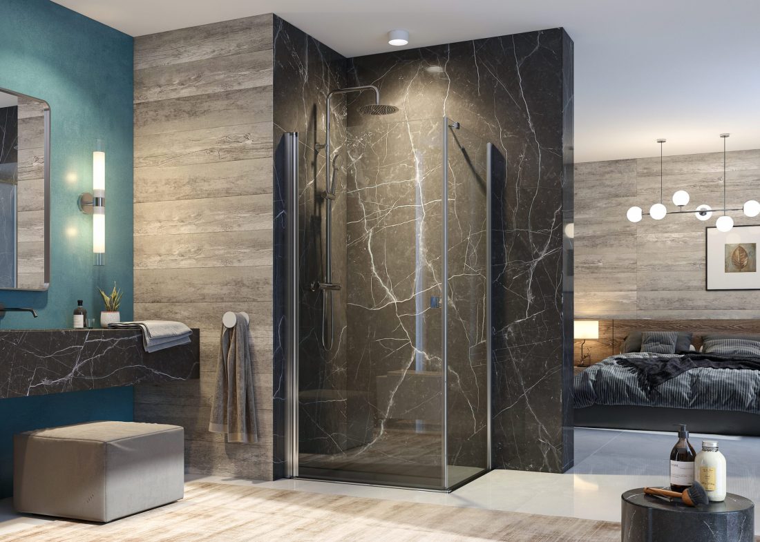 Aquatek GLASS R10 100×80 – štvorcový sprchový kút