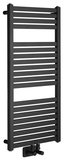SAPHO TONDI vykurovacie teleso 450x970 mm, stredové pripojenie, čierna mat – kúpeľňový radiátor