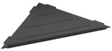 SMART rohová polička do škár 210x15x210mm, čierna mat