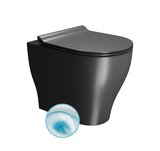 TONO WC misa stojaca, Geniusflush, 36x53cm, spodný/zadný odpad,čierna dual-mat