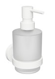 X-ROUND WHITE dávkovač mydla 200ml, mliečne sklo, biela mat