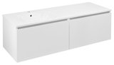 LOREA skrinka 140x46x51,5cm (70+70cm), ľavá, biela matná