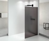 ARCHITEX BLACK MATT sprchová zástena 1362 mm, dymové mat sklo