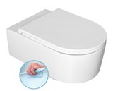 SISTEMA A závesná WC misa, Rimless, 36x53,5cm, biela