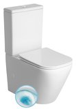 IMALA kombi WC, Vortex Rimless, spodný/zadný odpad, biela