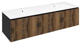 LOREA skrinka 180x46x51,5cm (90+90cm), dub collingwood/čierna matná