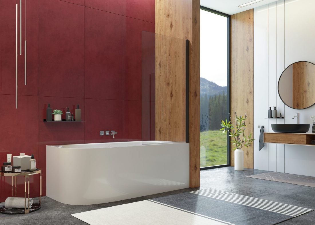 Aquatek YES BLACK L1 80 – štvorcový sprchový kút