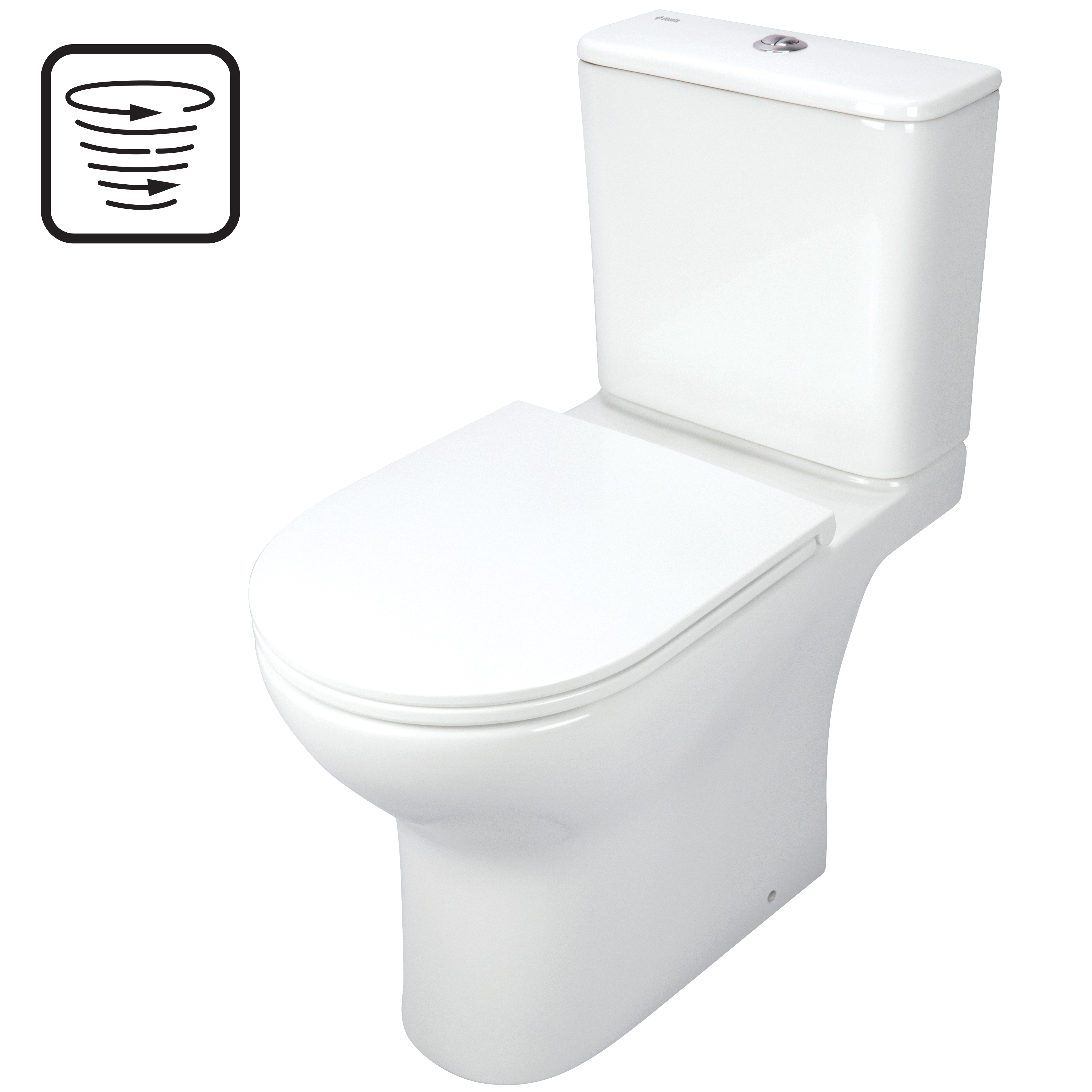 Jasmin - Miska WC kompakt bezkołnierzowa