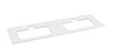 BRAHEA doska Rockstone s 2 otvormi 161x51,5cm (80+80cm), biela matná