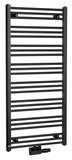 SAPHO ALBRECHT vykurovacie teleso 600x1250 mm, stredové pripojenie, čierna matná – kúpeľňový radiátor