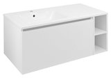 LOREA skrinka 100x46x51,5cm (80+20cm), ľavá, biela matná