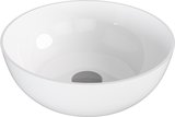BANERA ROUND umývadlo na dosku, liaty mramor, priemer 39cm, biela