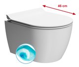 PURA SHORT závesná WC misa, Swirlflush, 35x46cm, biela dual-mat