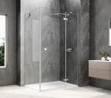 GLOBE CHROME obdĺžniková sprchová zástena 1200x1000mm, číre sklo, pravé
