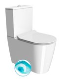 KUBE X WC kombi, Swirlflush, spodný/zadý odpad, biela ExtraGlaze