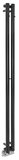 PILON vykurovacie teleso 122x1800mm, so 2 háčikmi, čierna mat