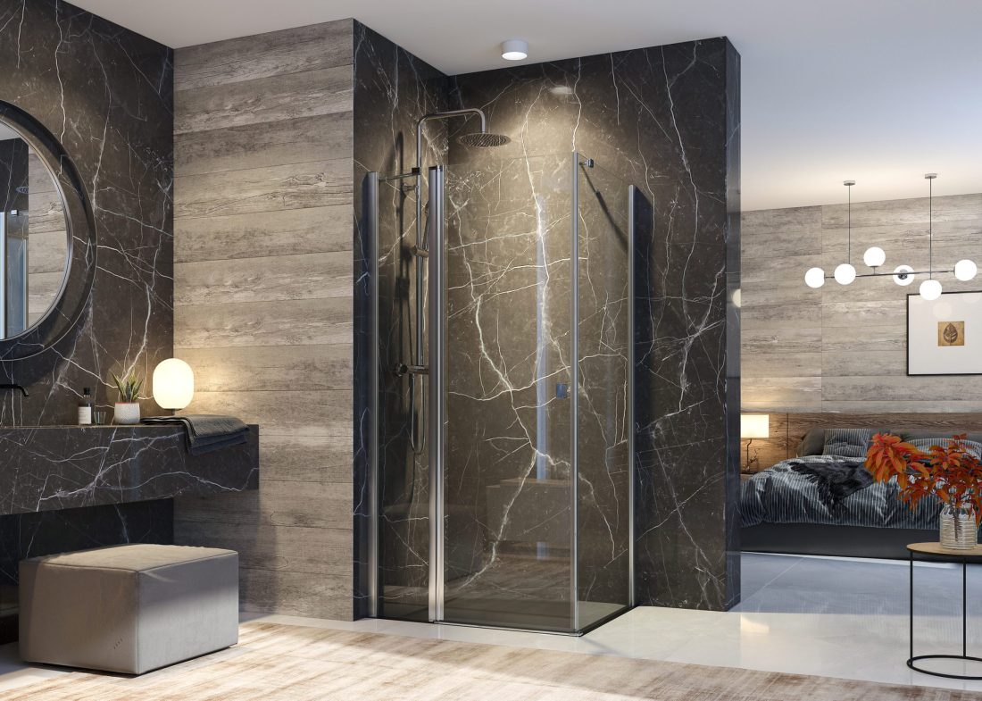 Aquatek GLASS R13 100×80 – štvorcový sprchový kút
