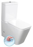 PORTO RIMLESS WC kombi, spodný/zadný odpad, biela