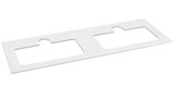 BRAHEA doska Rockstone s 2 otvormi 141x51,5cm (70+70cm), biela matná