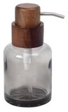 FIGO dávkovač mydla na postavenie 300ml, dymové sklo/drevo