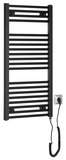 SAPHO DIRECT-E elektrické vykurovacie teleso, rovné, 450x960 mm, 300 W, čierna – kúpeľňový radiátor