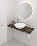 AVICE doska pod umývadlo 180x36cm, hrúbka 5cm, dub tmavý