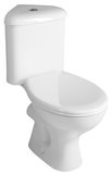 CLIFTON Rohový WC kombi zadný odpad, biela