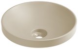 VERTO zapustné umývadlo, liaty mramor, priemer 40,5cm, béžová mat