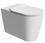 KUBE X WC mísa kombi spodný/zadný odpad, Swirlflush, 36x63cm, biela dual-mat