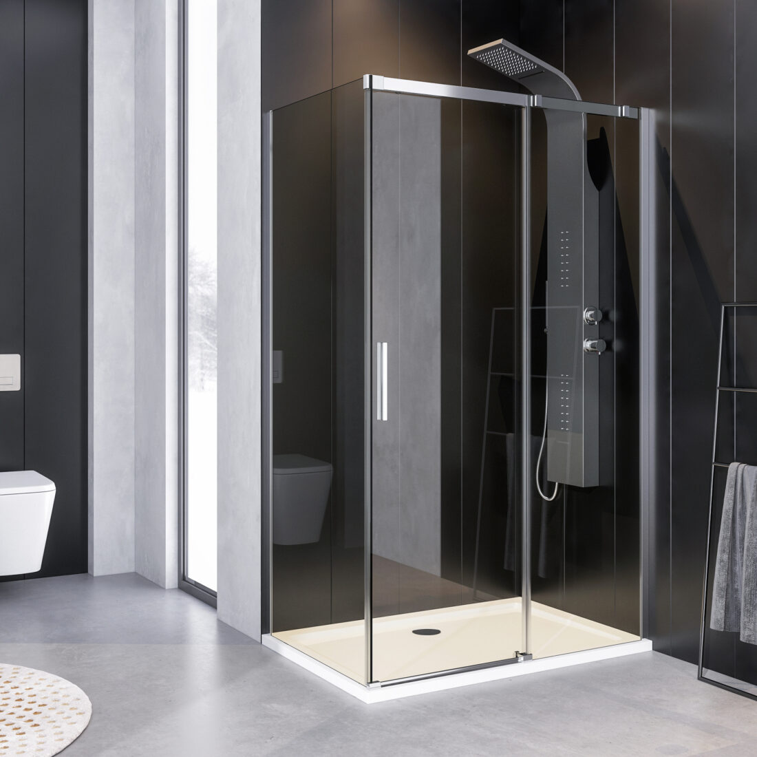 Aquatek ZEUS R23 120×80 – štvorcový sprchový kút