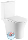 VITO kombi WC, Rimless, spodný/zadný odpad, biela