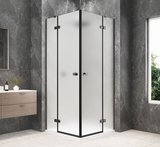 GLOBE GUN METAL štvorcová sprchová zástena 900x900mm, rohový vstup, matné sklo