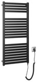 SAPHO TONDI-E elektrické vykurovacie teleso, rovné, 450x970 mm, 300 W, čierny mat – infračervený panel