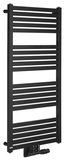 SAPHO GRUNT vykurovacie teleso 500x1050mm, stredové pripojenie, čierny mat – kúpeľňový radiátor