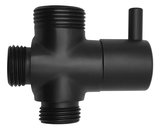 Prepínač sprchového stĺpu M1/2"-M1/2"xM3/4", čierná mat