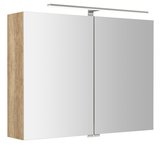 RIWA galérka s LED osvetlením, 81x70x17cm, dub alabama