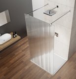 VARIO CHROME jednodielna sprchová zástena do priestoru, sklo nordic, 1400 mm