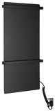 ELMIS elektrický sušiak uterákov 400x800 mm, 120 W, hliník, čierny mat
