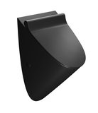 SAPHO COMMUNITY urinál so zakrytým prívodom vody s otvormi pre veko, Rimless, 31x54,5cm, čierna mat – pisoár