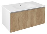 LOREA umývadlová skrinka 90x44x51,2cm, 1x zásuvka, dub alabama/biela mat