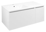 LOREA skrinka 100x46x51,5cm (70+30cm), ľavá, biela matná