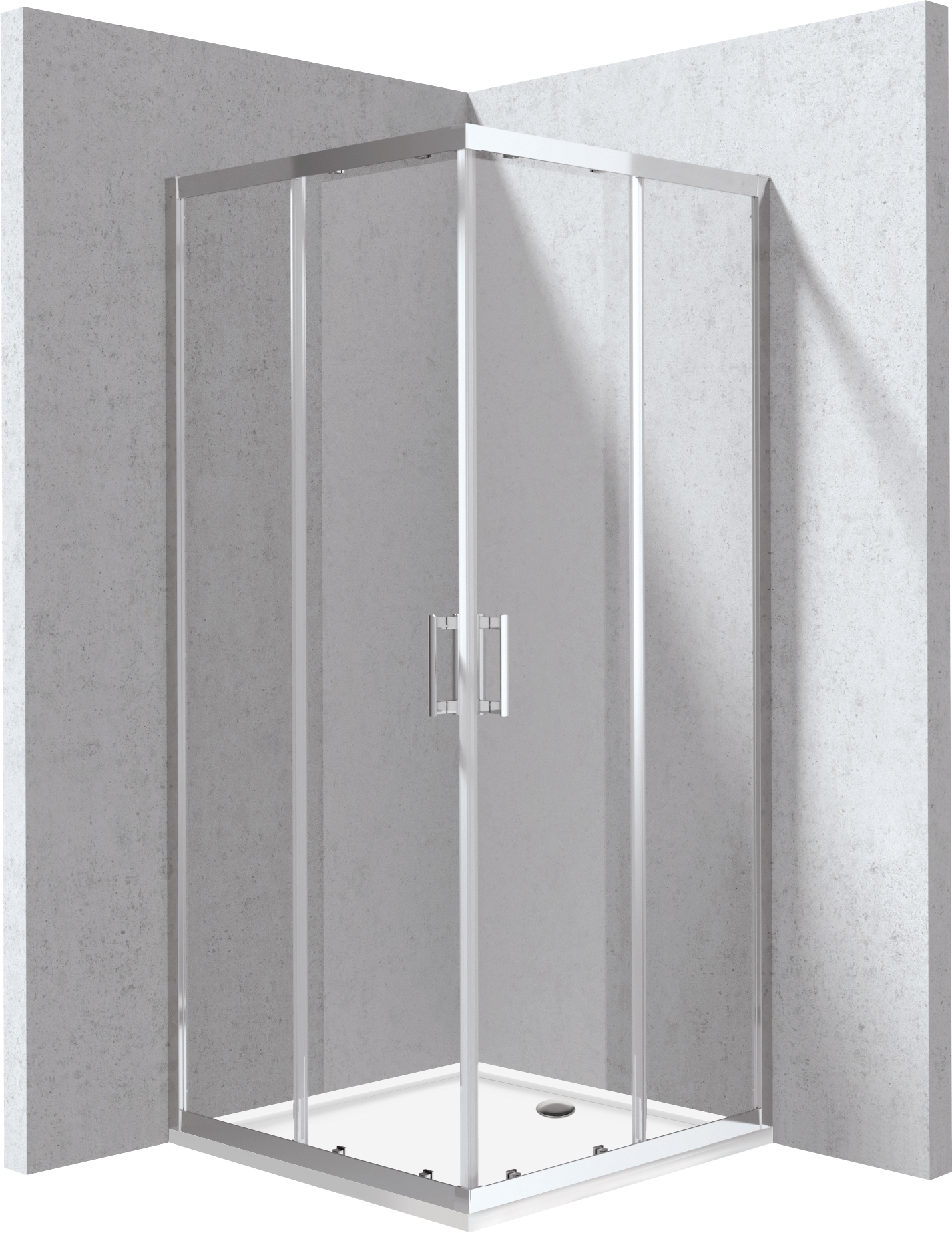 Deante Funkia Evo - Kabina prysznicowa z brodzikiem kwadratowa 80x80 cm – sprchový box