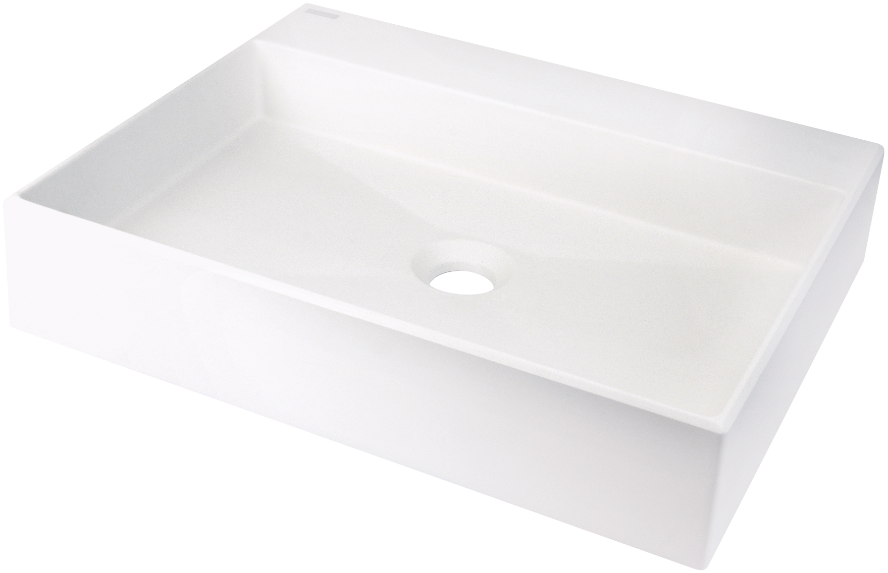 Correo - Umywalka granitowa nablatowa z miejscem na baterię - 500x400 mm