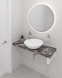 AVICE doska pod umývadlo 240x36cm, hrúbka 5cm, šedý kameň