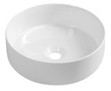 INFINITY ROUND keramické umývadlo na dosku, priemer 36cm, biela