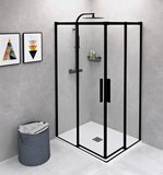 ALTIS BLACK obdĺžniková sprchová zástena 900x800 mm, L/P varianta, rohový vstup