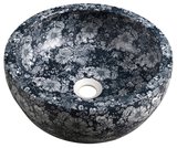 PRIORI keramické umývadlo na dosku, priemer 41cm, modré kvety