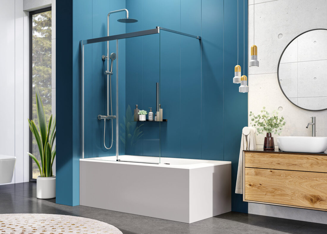 Aquatek WELLNESS KV2 120 – walk-in sprchová zástena
